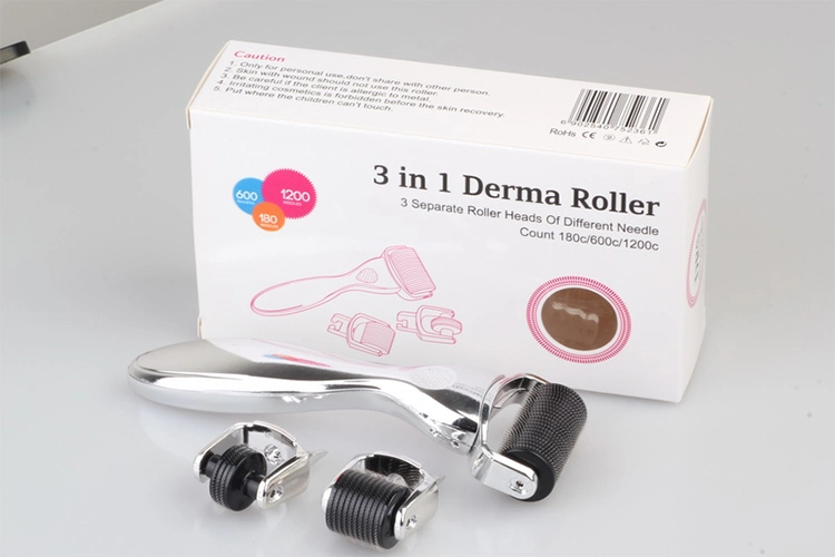 OEM/ODM aangepast merk 3 In 1 Drs Derma Roller voor anti-aging roestvrij staal Titanium 1